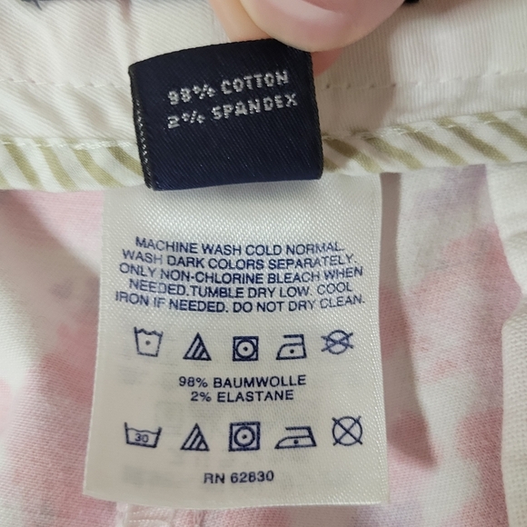 Lands' End Pink Floral Cropped Chinos Size 10 / Fit 2 - Picture 6 of 6
